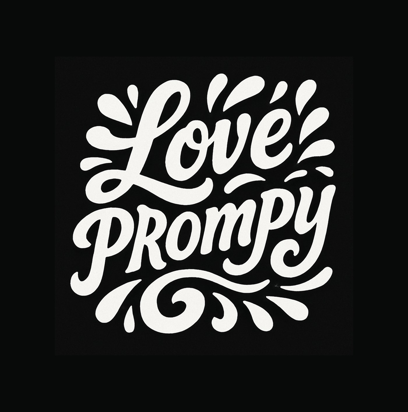 Stylized script lettering