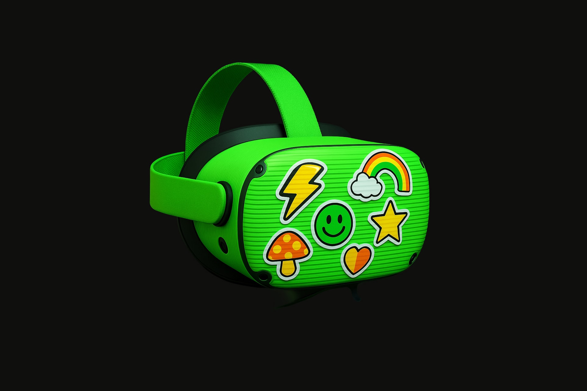 Stickers and neon icon