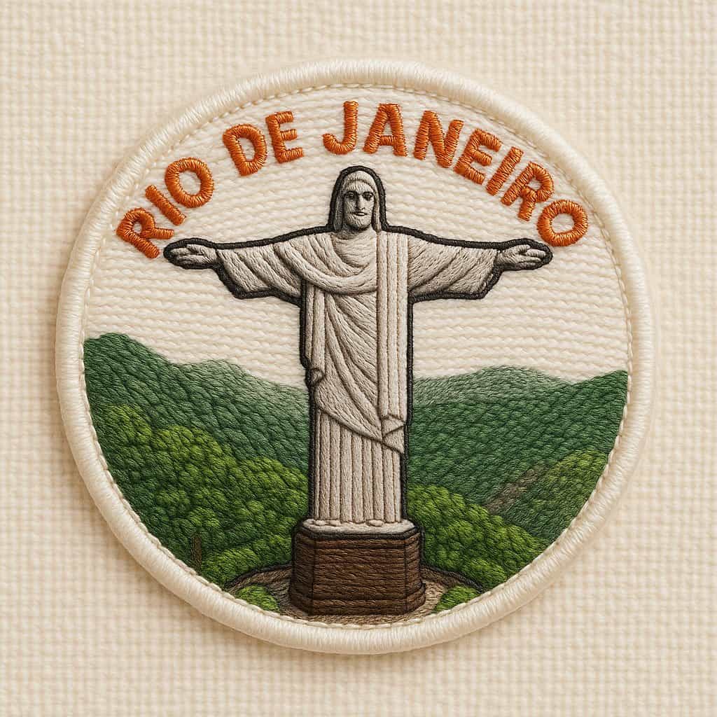 Embroidered patchwork